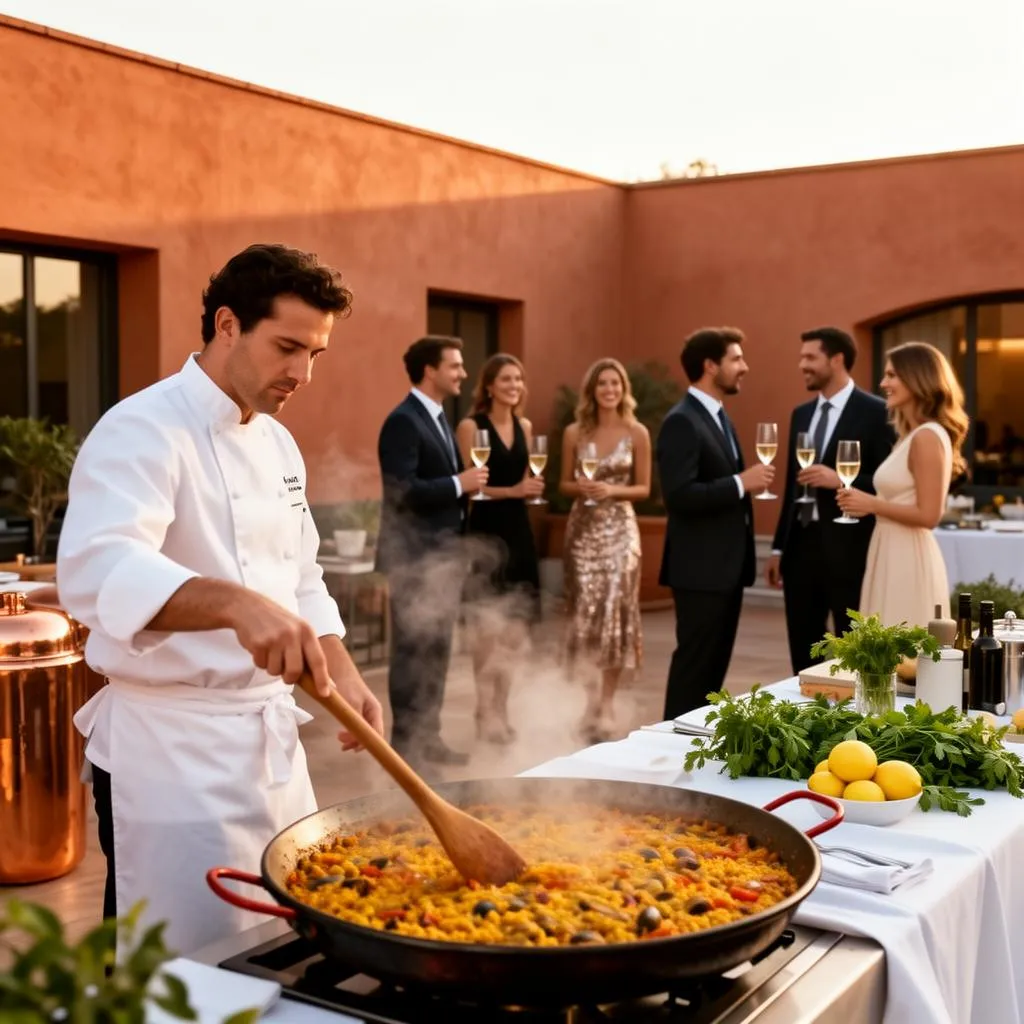 Paellas Gigantes para Eventos Corporativos — servicio de catering de paellas gigantes de grandes dimensiones
