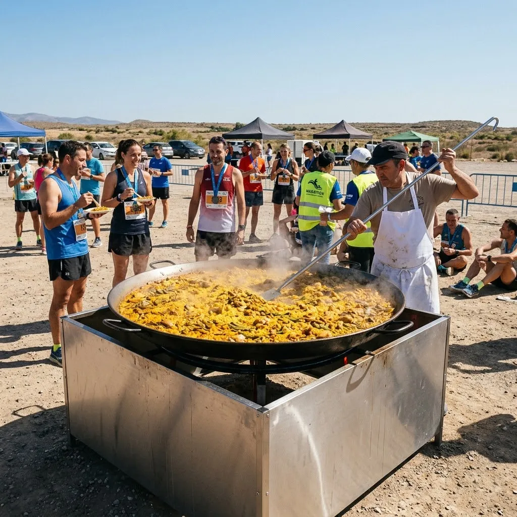 Paellas Gigantes para Eventos Deportivos — servicio de catering de paellas gigantes de grandes dimensiones